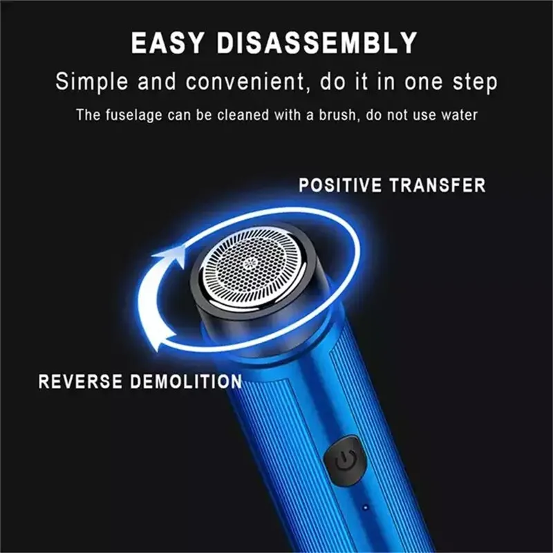 Men Mini Electric Shaver Automatic Razor Trimmer Portable Beard Knife Shaver Rechargeable Razor Travel Car Mini Shaver