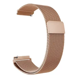 Premium Milanese Loop Magnetic Watch Band - 20mm & 22mm Stainless Steel Strap for 22mm (Rose gold)