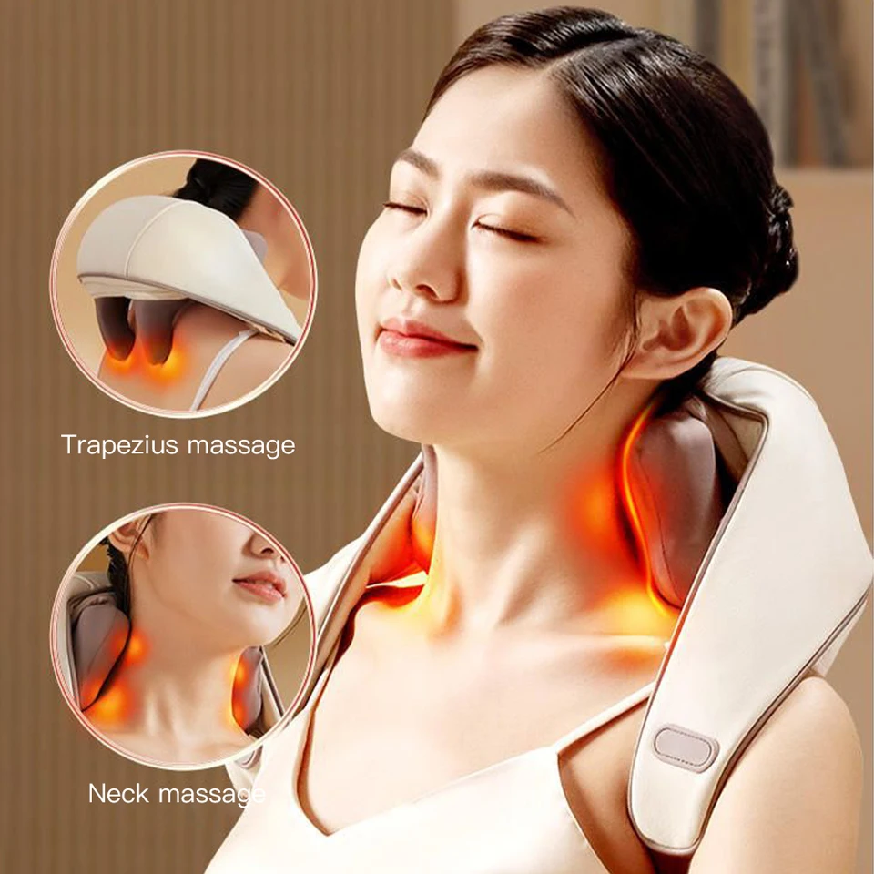 Premium Heated U Shape Shiatsu Neck & Shoulder Massager – Body Massager