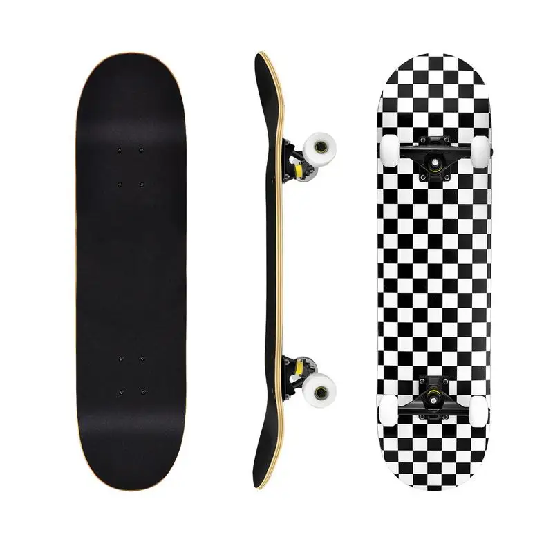 7-layer Complete Skateboard Concave &Tilt Skateboard Classical Tricks 31x8 Inch For Adults Kids Teen