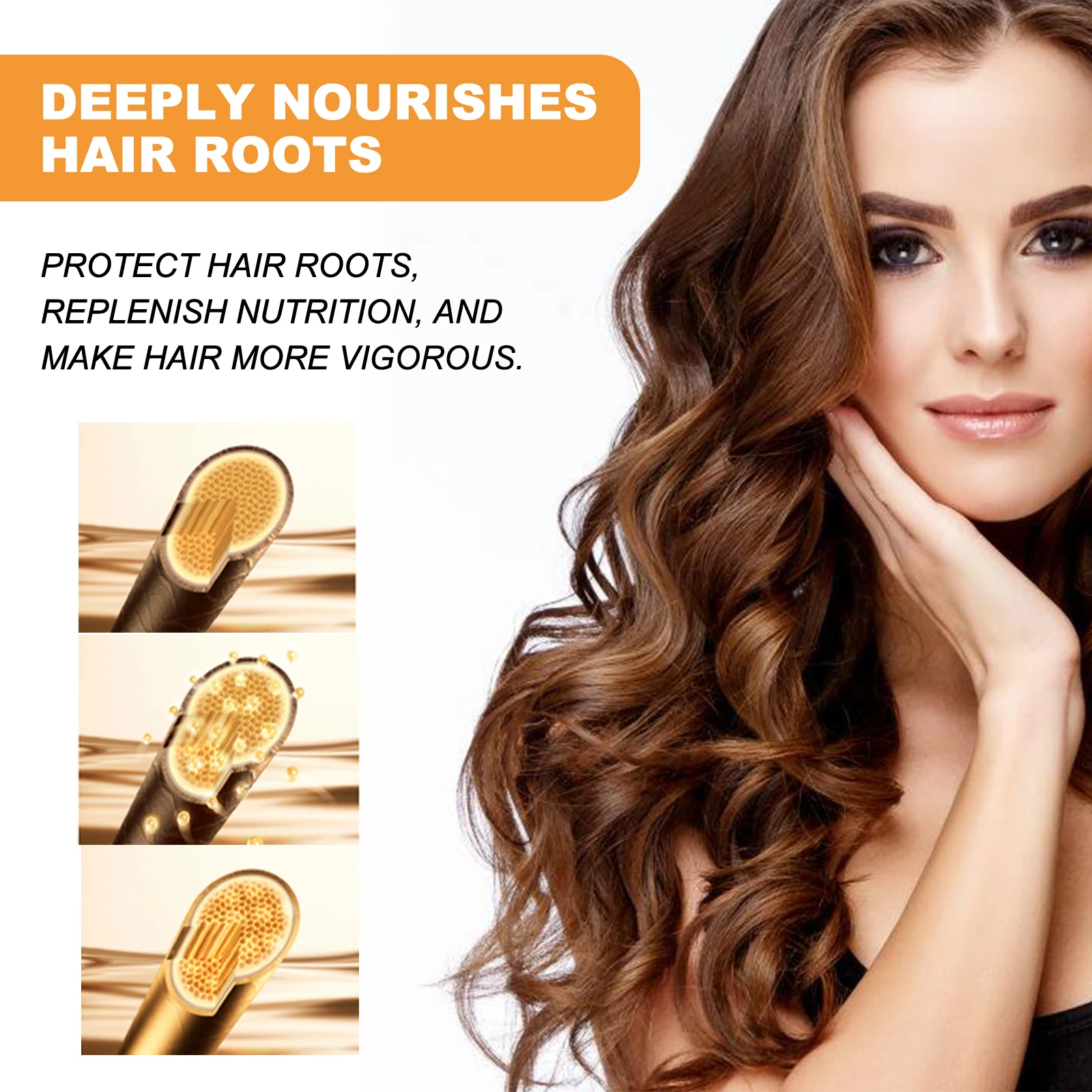 Moroccan Oil Curly Hair Elastin Improve Hair Brightness Smooth Frizzy Prevent Dryness Moisturize Shape Fluffy Care