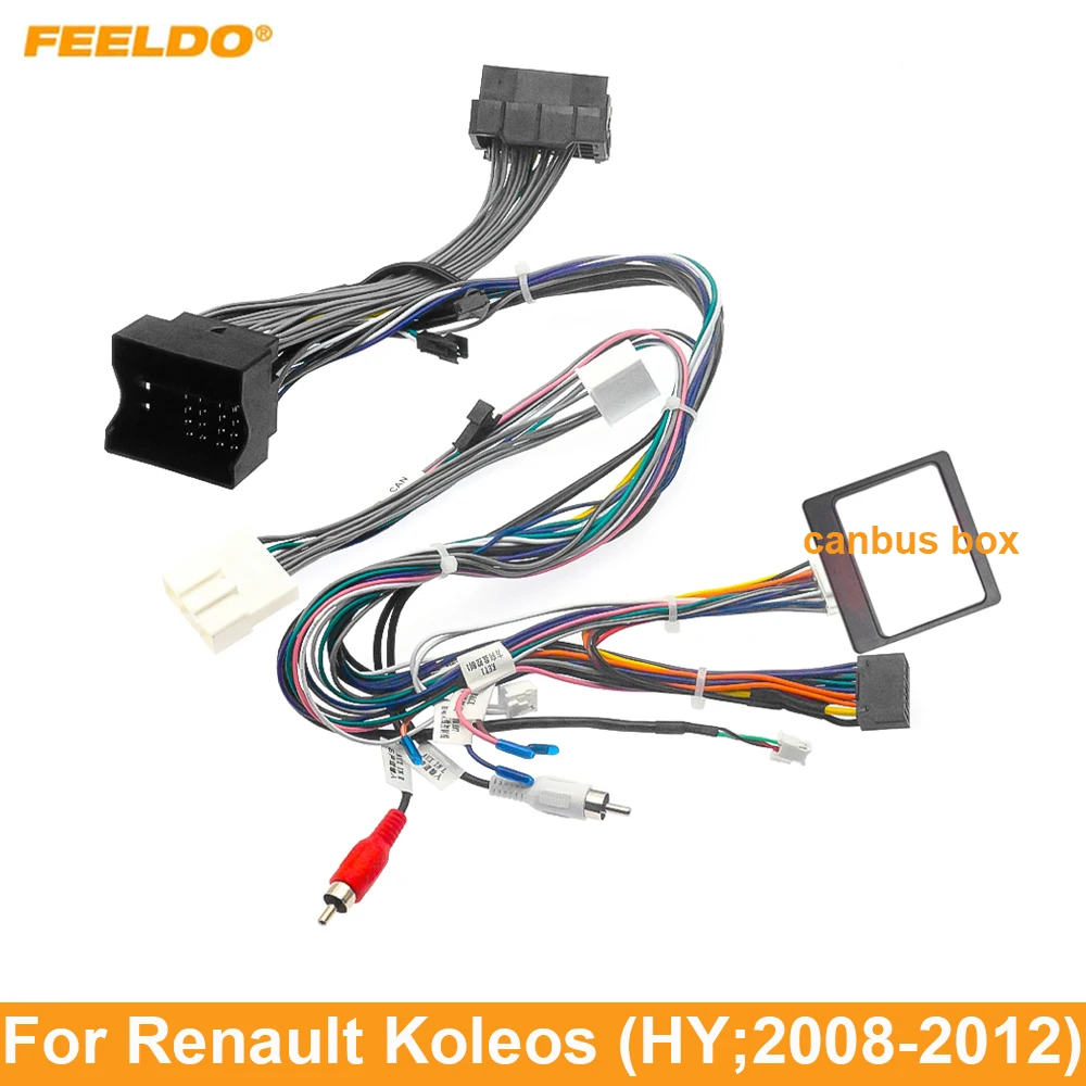 

FEELDO Car 16pin Power Cord Wiring Harness Adapter For Renault Koleos (HY;2008-2012) Installation Head Unit