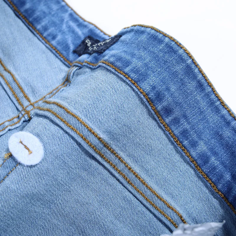 2024 New Men's Spring Autumn and Summer Thin Wide-Leg Jeans Business Casual Straight Pants Light and Dark Blue 6