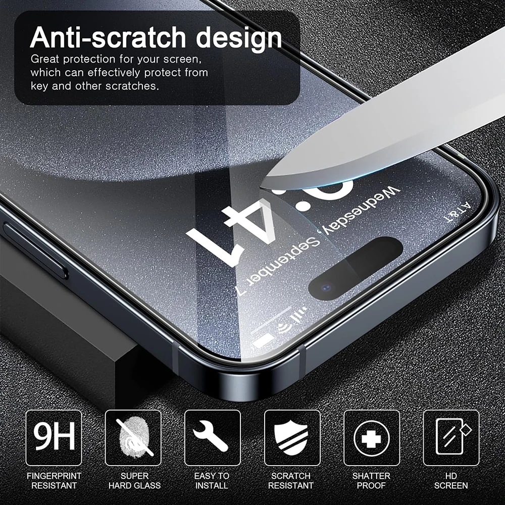 Shockproof Silicone Clear Case with Lens Protection and Tempered Glass