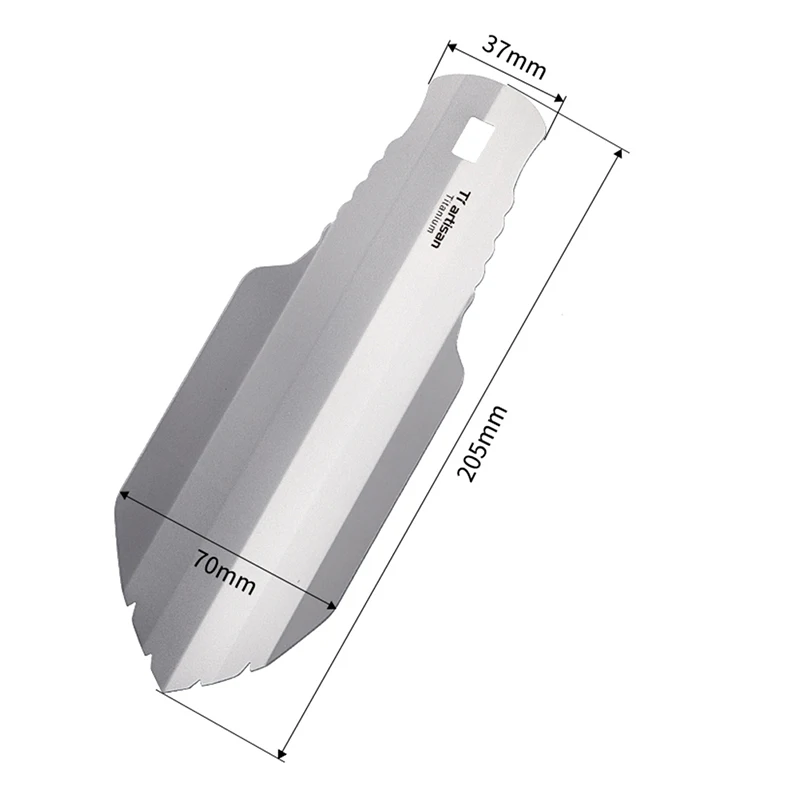 Pure Titanium Ultralight Backpacking Potty Trowel Outdoor Compact Poop Shovel/Trowel Multi Tools for Hiking Camping and Survival
