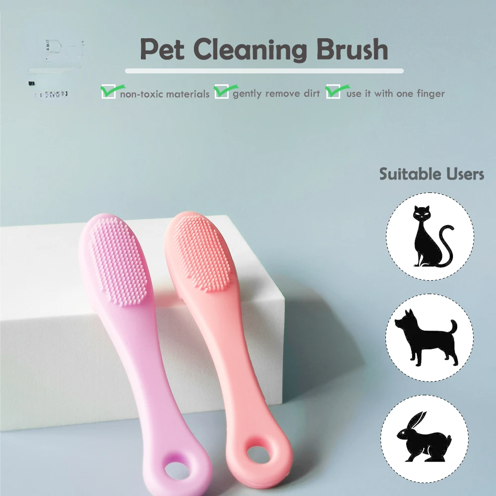 Dog Cat Cleaning Supplies Soft Pet Finger Brush Cats Brush Toothbrush Tear Stains Brush Eye Care Pets Cleaning Grooming Tools - Image 4