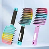 1pcs Detangling Curved Vented Boar Bristle Hair Brush Magic Scalp Massage Comb Hollow Out Anti-static for Wet Curly Hair Salon 1