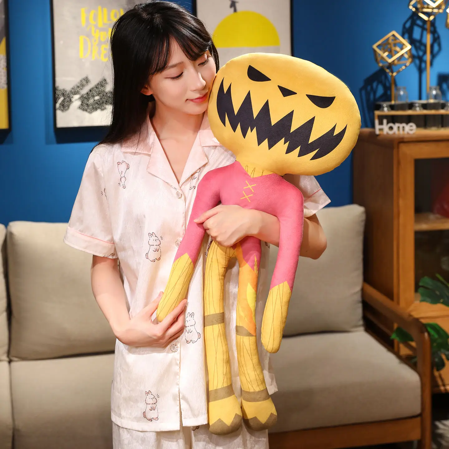 Creative Halloween Dancing Skull Plush Dolls Different Posture Of Skeleton Pumpkin Ghost Plush Toys Home Decor Kids Toys