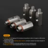 CNSPEED Stainless Steel Side Holes Oil Pressure Sensor Connector 1/8"NPT Female To M12 M10 M14 Feed Line Gauge Tee Adapter 3