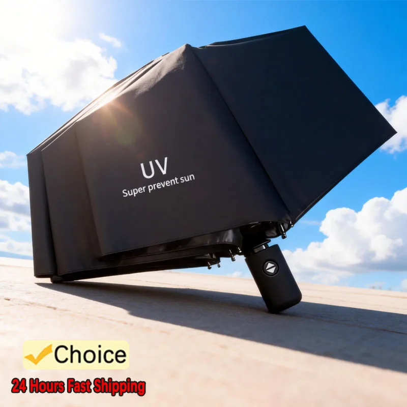 Mini Umbrella Folding Automatic Anti UV Rain Sun Umbrella Fashion Portable Windproof Light Women Men Children Parasol