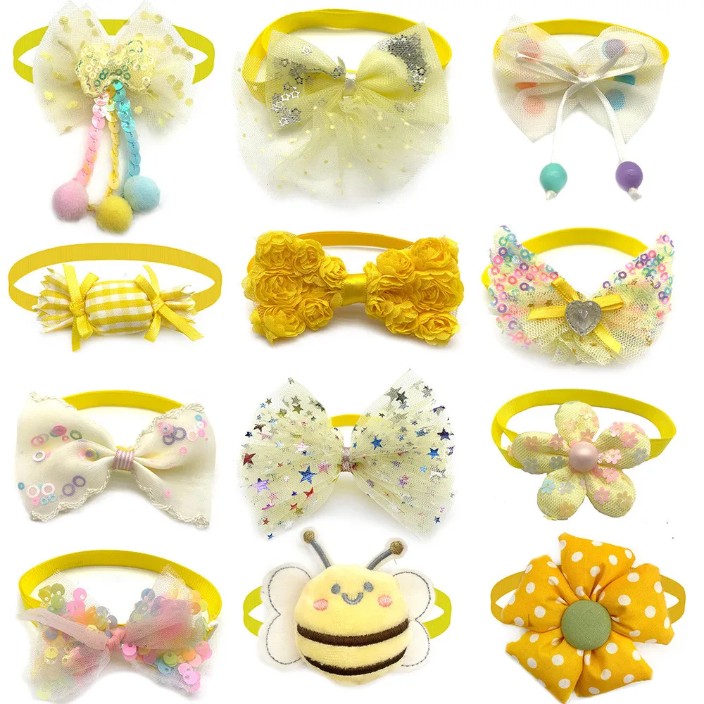 10Pcs Colorful Dog Cat BowTies New Fashion Style Cat Puppy Ties Dog Grooming Product for Small Dog Accessories Pet Dog Supplies 2