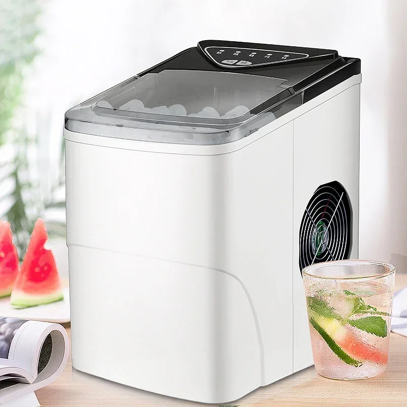 Household ice maker, portable, fast commercial, automatic bullet shaped circular ice maker