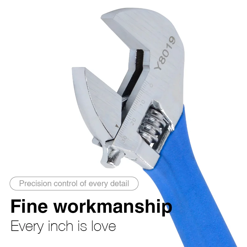 1pc Large Opening Adjustable Wrench Spanner With Short Handl 8 Inch/10 Inch Multifunctional Bathroom Wrench 2