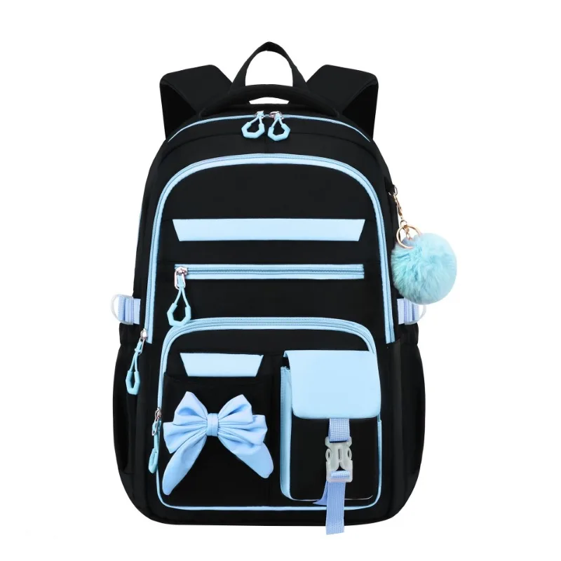 1pcs Breathable Nylon Student Backpack Ergonomic School Daypack Backpack Large Capacity Multi-pocket Girls Student School Bag 3
