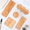 Wooden Soap Dispenser Tray Vanity Organizer Round Square Jewelry Countertop Storage Tray Bathroom Organizer Photography Props 2