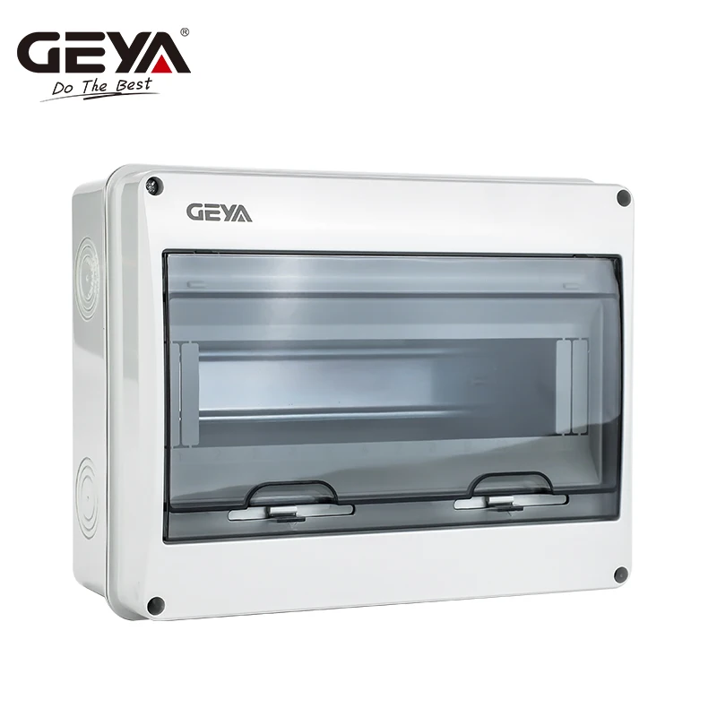 5/8Ways Waterproof Electrical Distribution Box GEYA Copper Bar Circuit Breaker MCB Power Plastic Junction Wire Box