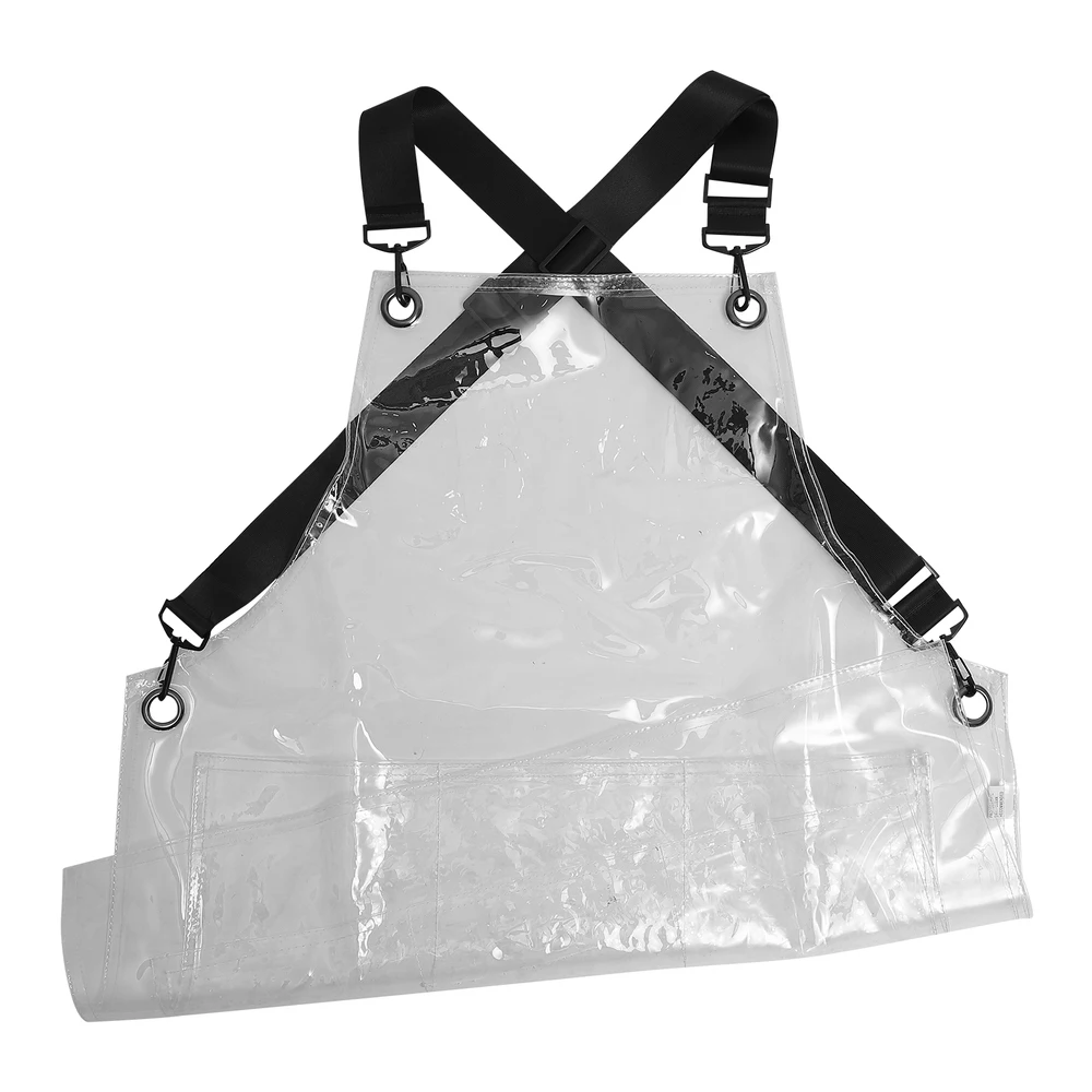 1pc Transparent TPU Apron Barber Apron Salon Hair Styling Wraps Hair