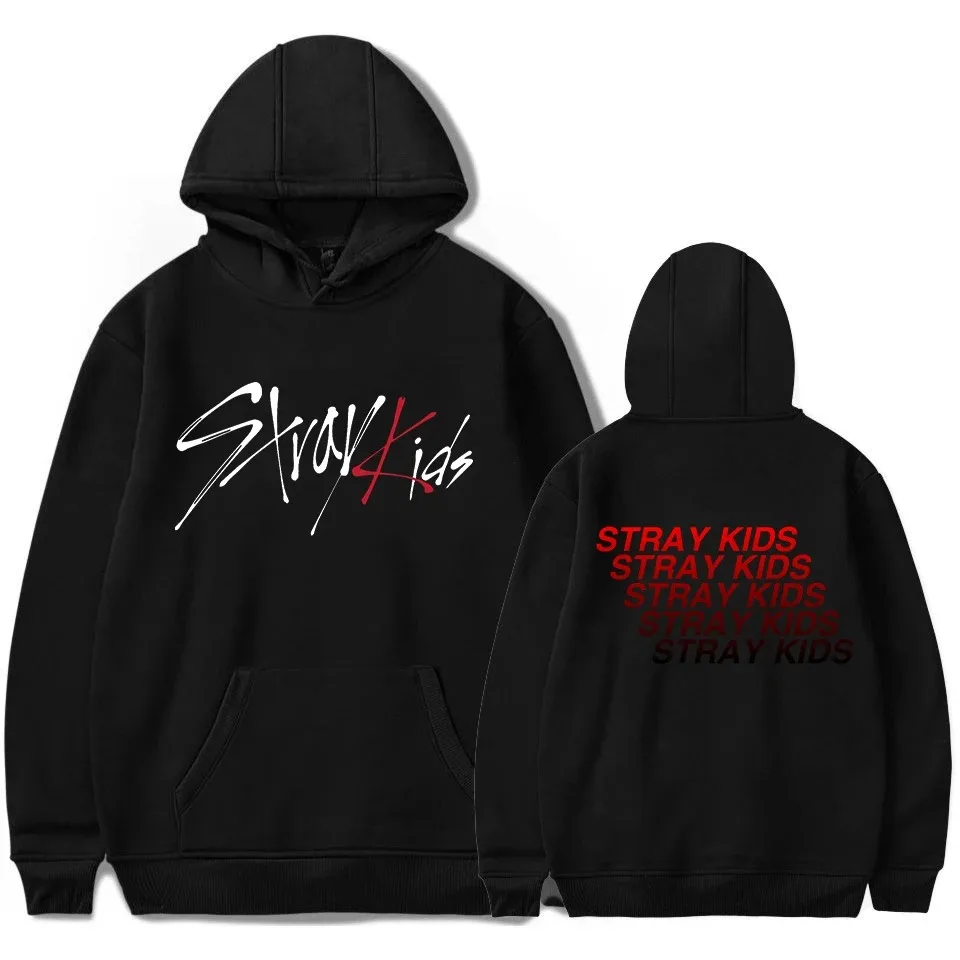 

Stray children hoodies Korean style streetwear y2k skz sweater popular gradual change letter print hoodie kpop fans unisex hoodi
