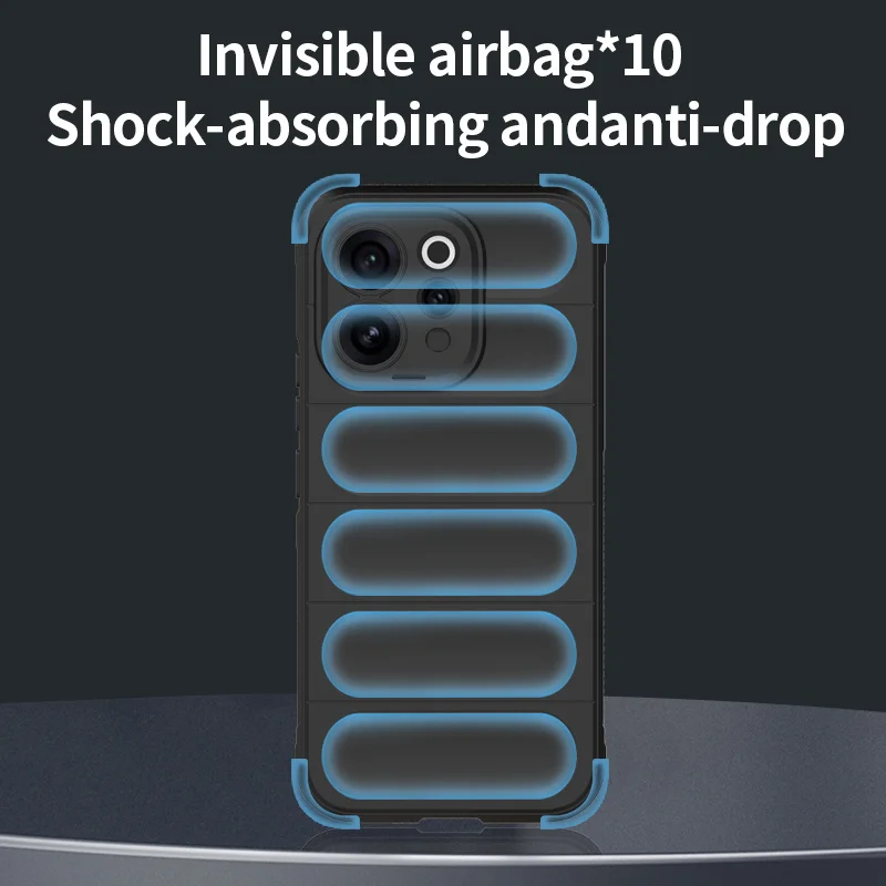 Shockproof Liquid Silicone Soft Case with Camera Protector