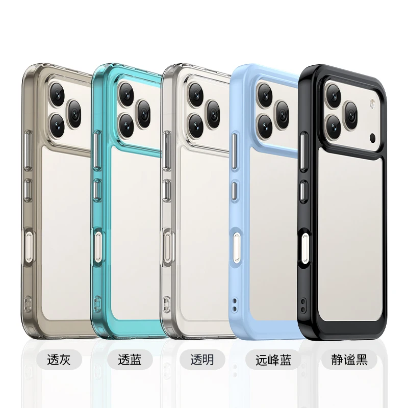 Clear Hard Protective Phone Case with Soft TPU Bumper