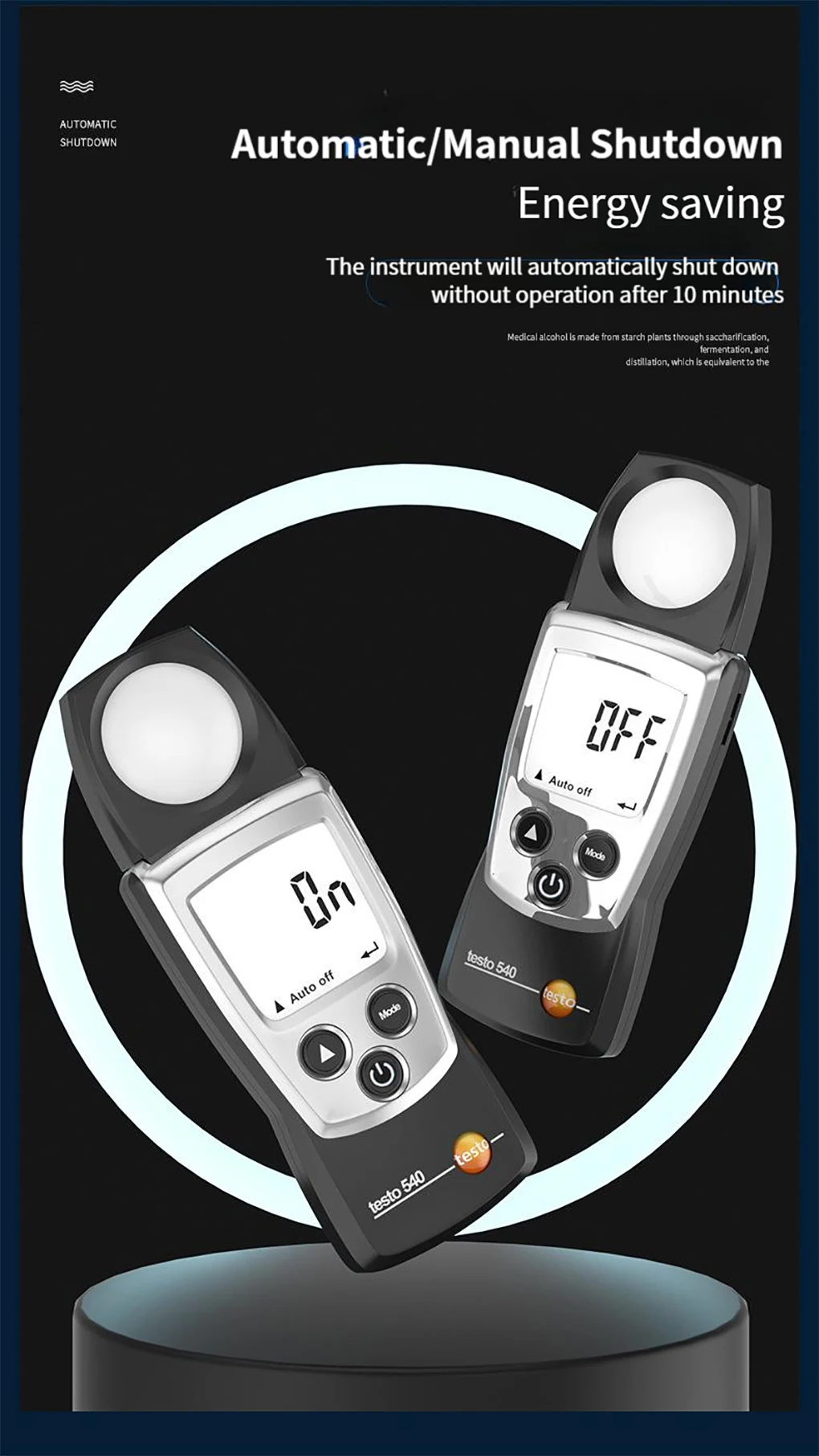 Testo 540 Digital Pro Light Tester High Precision Illuminance Meter 0 to 99999Lu