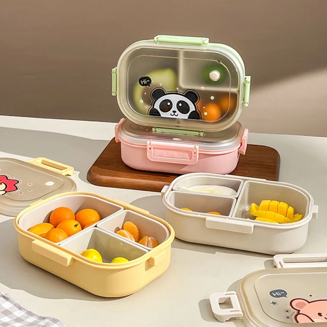 Bento box infantil de 3 compartimentos: Hermético y Apto para Microondas | Emoape
