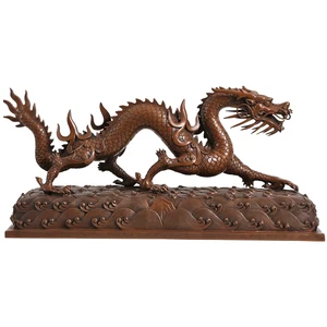 Red Copper Dragon Decoration Home Decorations Living Room Office Copper Crafts Decoration