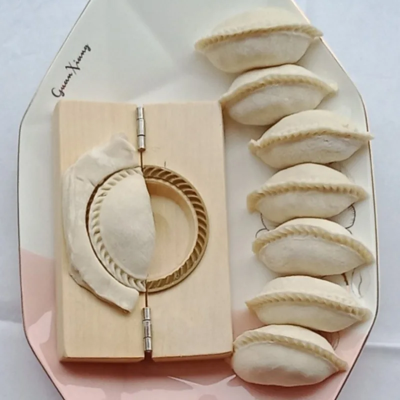 New Dumpling Mould Home Kicthen Wood Dumpling Magic Tool Dumpling Press