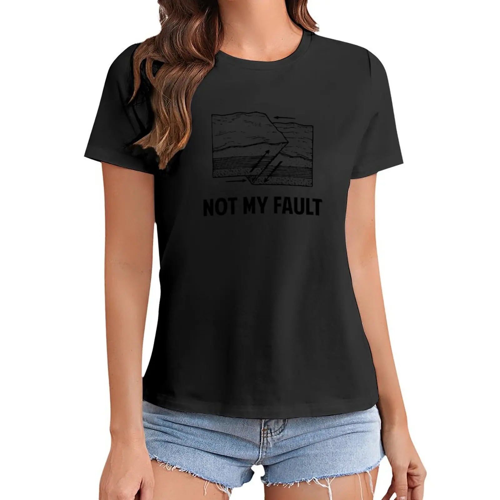 

Not My Fault T-Shirt sports fans blanks Blouse t shirt dress Women