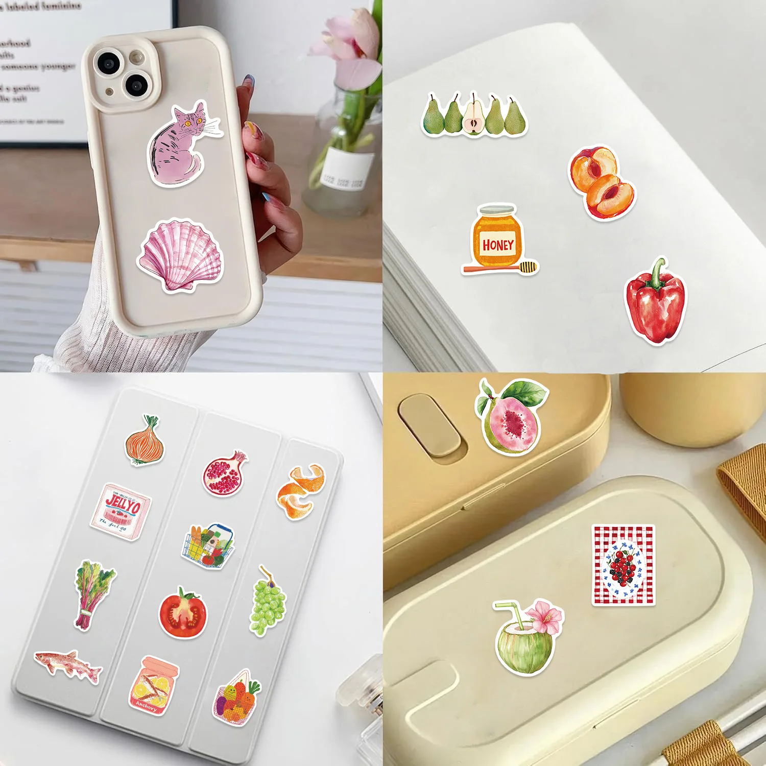 50/100PCS 지중해 미적 스타일 낙서 스티커 장식 기타 노트북 수하물 DIY 방수 문구 스티커