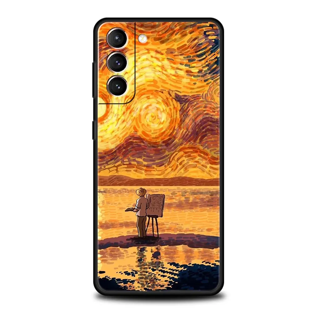 Van Gogh Sunflowers and Starry Night Art Phone Case