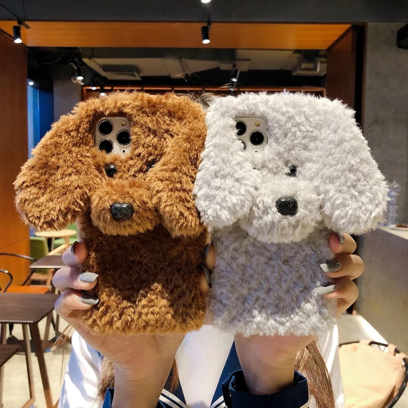 

Teddy Winter Fluffy Phone Cover For OPPO Find X3 X2 Neo Lite Reno 6 5 Pro + 4 3 Pro 5Z 4 Lite SE 4F 4Z plush Soft Case