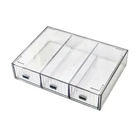 Stackable Jewelry Makeup Drawer 1,2,3 Palace Grid Desktop Combination Stationery Storage Box Books Files Dust Proof Organizers 6