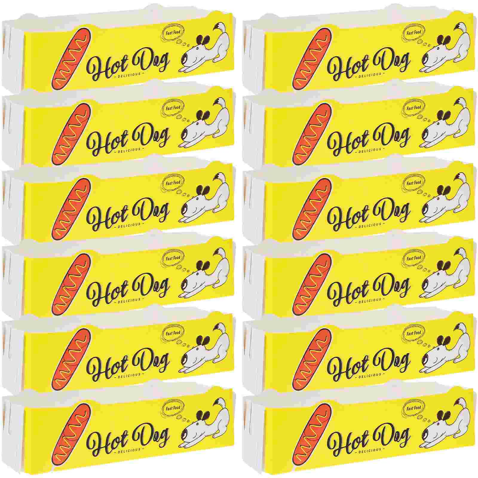 Party tableware disposable food trays 50 Pcs Cardboard Decorative Paper Hot Dog Containers M Food Serving Tray Pack disposable