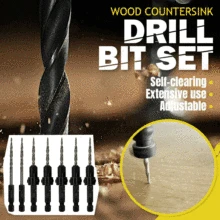 

9PCS Countersink Drill Bit Set High Speed Steel Hexagonal Shank Cone Drill Bit Drilling Pilot Holes For Screw Woodworking Tools