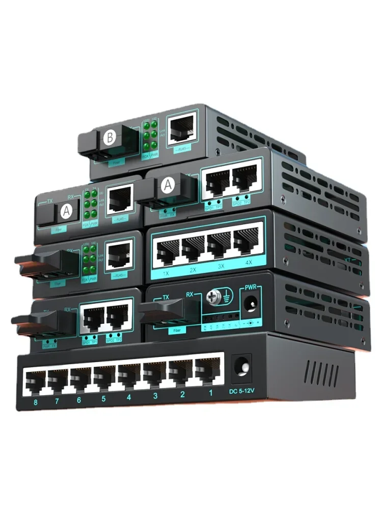 

100 M Gigabit Fiber Optic Transceiver A Pair of Single Mode Single Fiber Double Fiber SC Port Photolectric Transducer Network