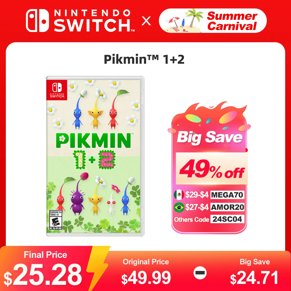 Pikmin 1+2 Nintendo Switch Game Deals 100% Original Official Physical Game Card Action Strategy Genre for Switch OLED Lite