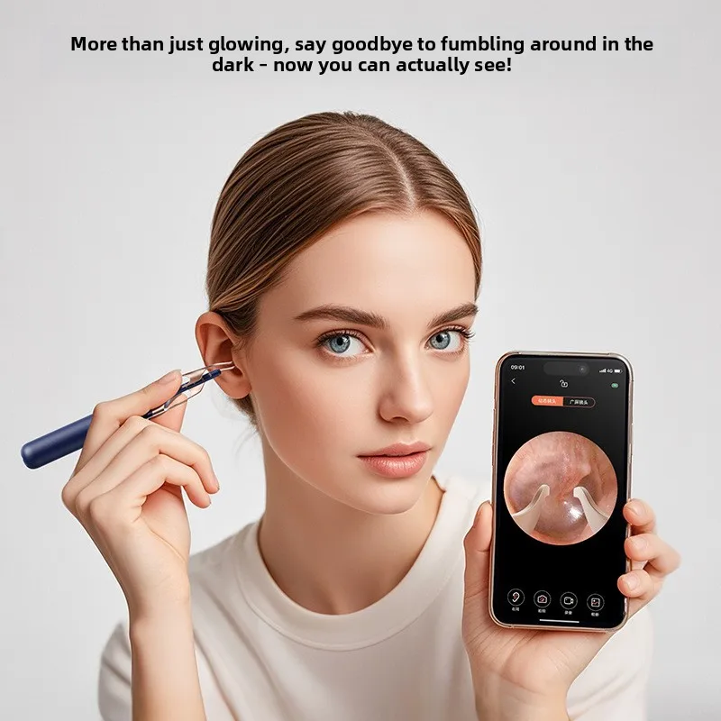 Smart Visual Ear Wax Cleaner with HD Camera Endoscope Wireless WiFi Ear Cleaning Tool for Home Use Ear Wax Remover