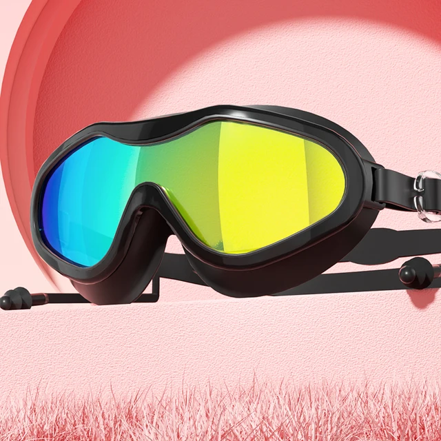 Swimming goggles with large frame, high-definition waterproof, anti fog, electroplated, anti UV, suitable for both men and women 5