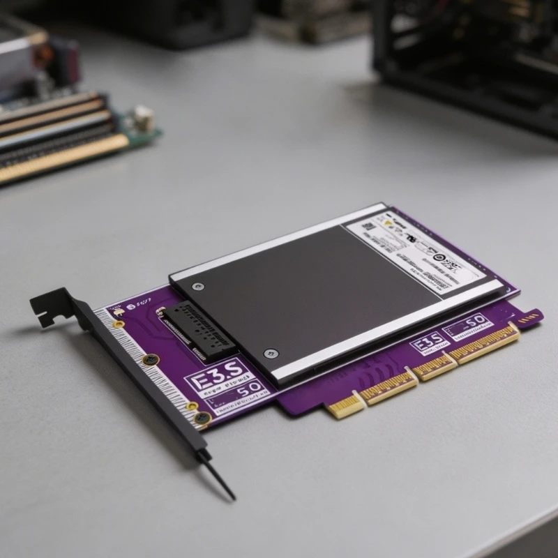 빠른 속도의 데이터 전송 데스크탑 스토리지 확장을 위한 내구성 EDSFF E3.S-PCIe5.0 변환 카드
