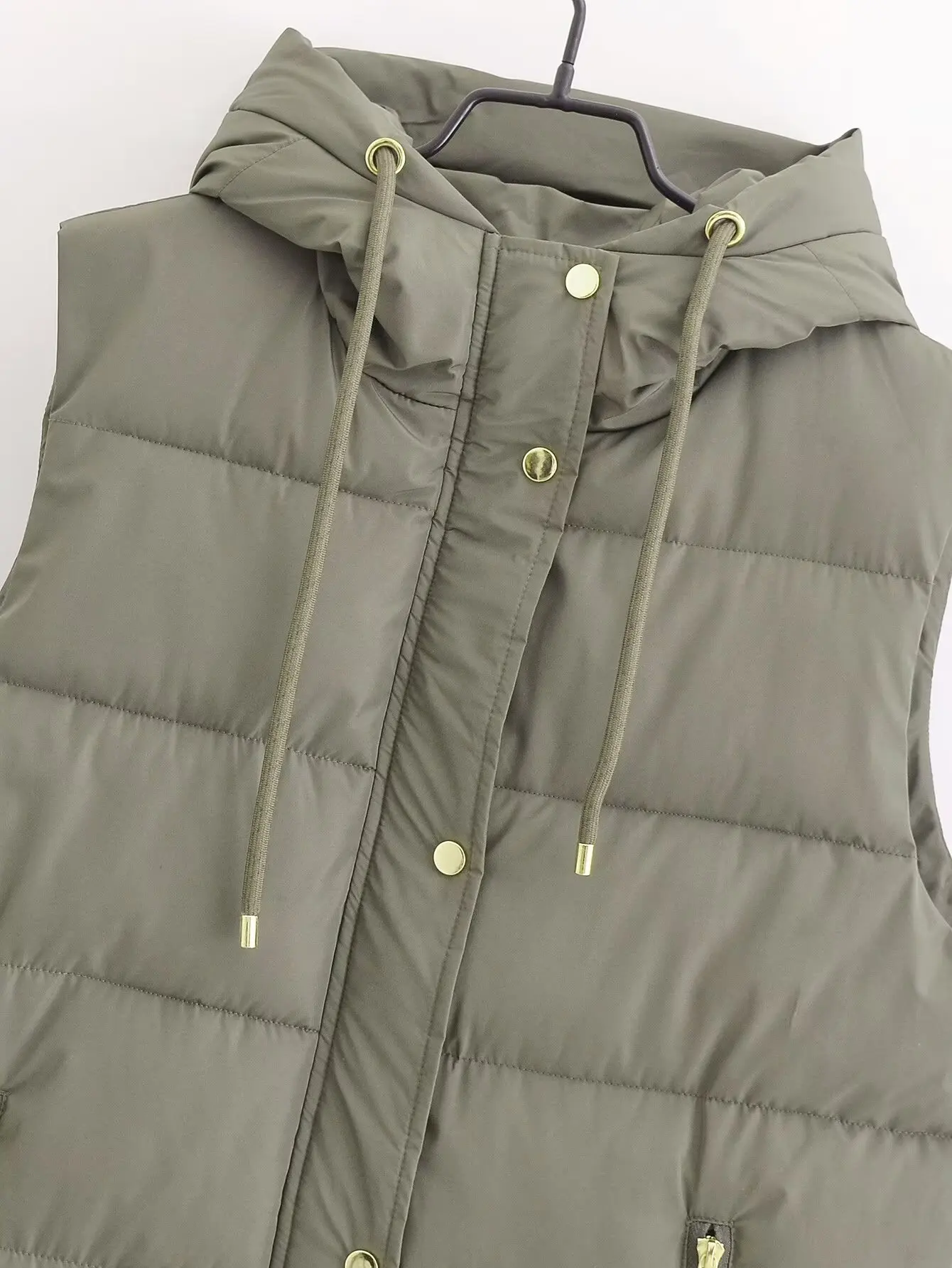 Waistcoat Woman's Jackets Vest Coat Sleeveless Outwear With Hoodies Solid Elegant Fashion Top With Button 2024 inszart Warm Coat