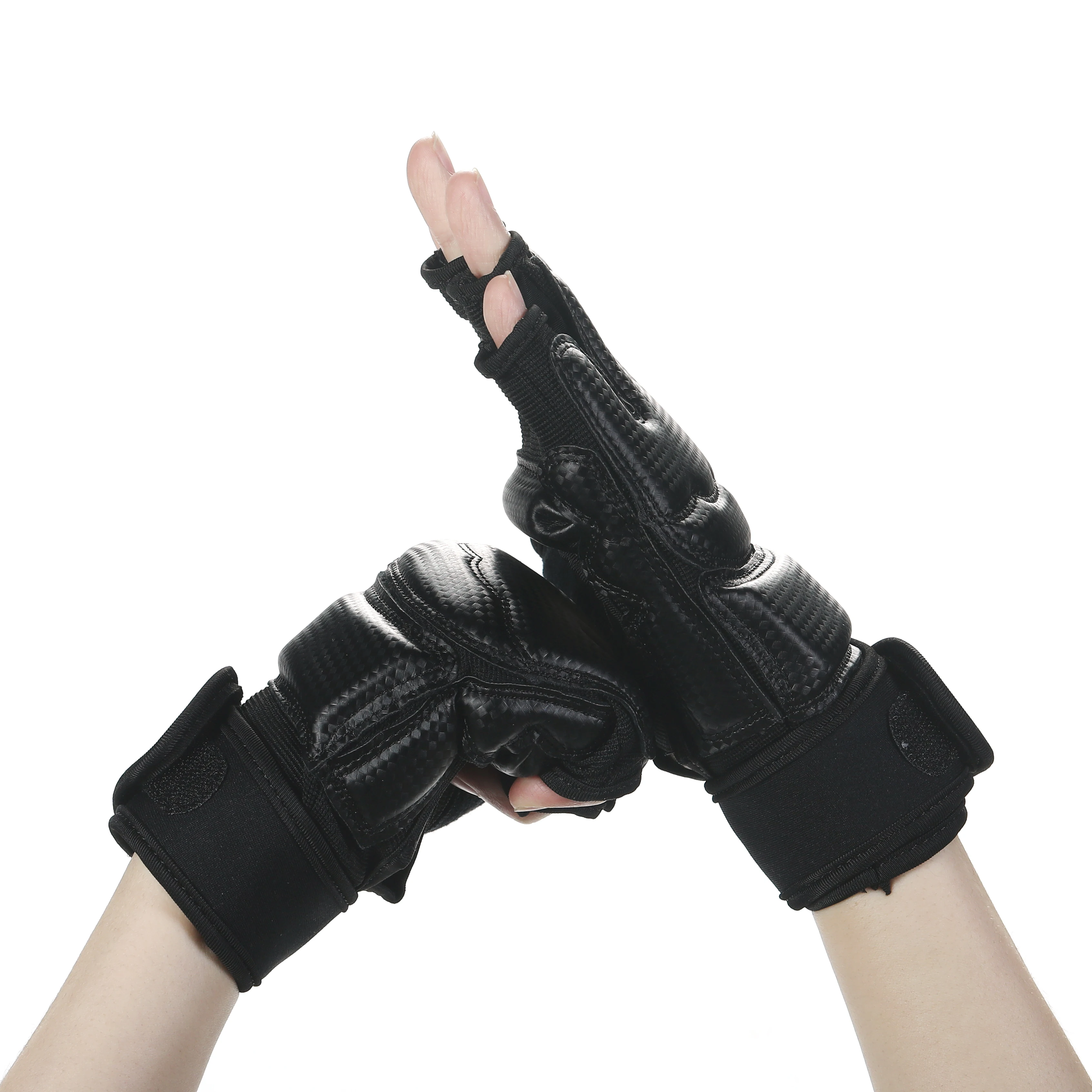 Half Finger taekwondo Gloves PU Leather Karate Muay Thai Training Taekwondo Gloves Foot Protector Workout