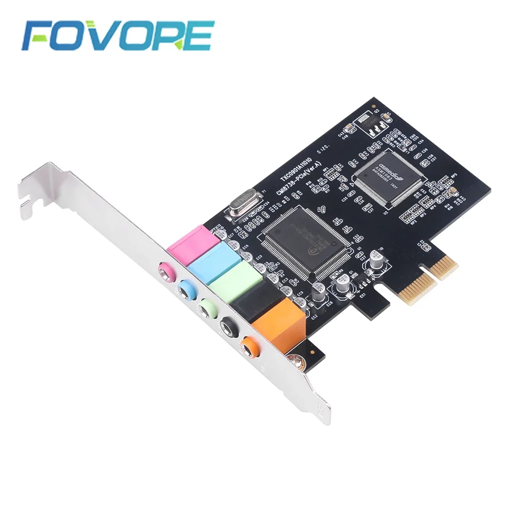 PCI 사운드 카드 5.1CH 5.1 채널 CMI8738 칩셋 오디오 인터페이스 PCI-E 5.1 ??스테레오 디지털 카드 데스크탑 사운드 카드