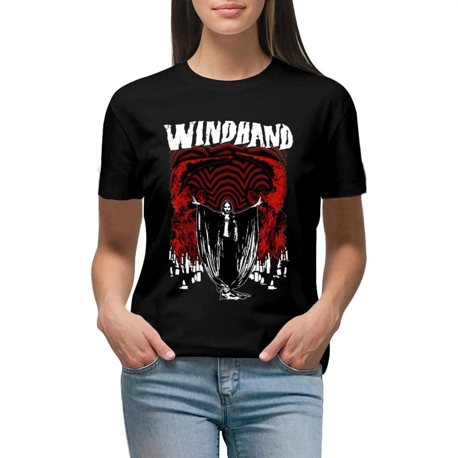

Windhand-Dom-Metal-Stoner-Rock T-shirt summer clothes Blouse Woman T-shirts