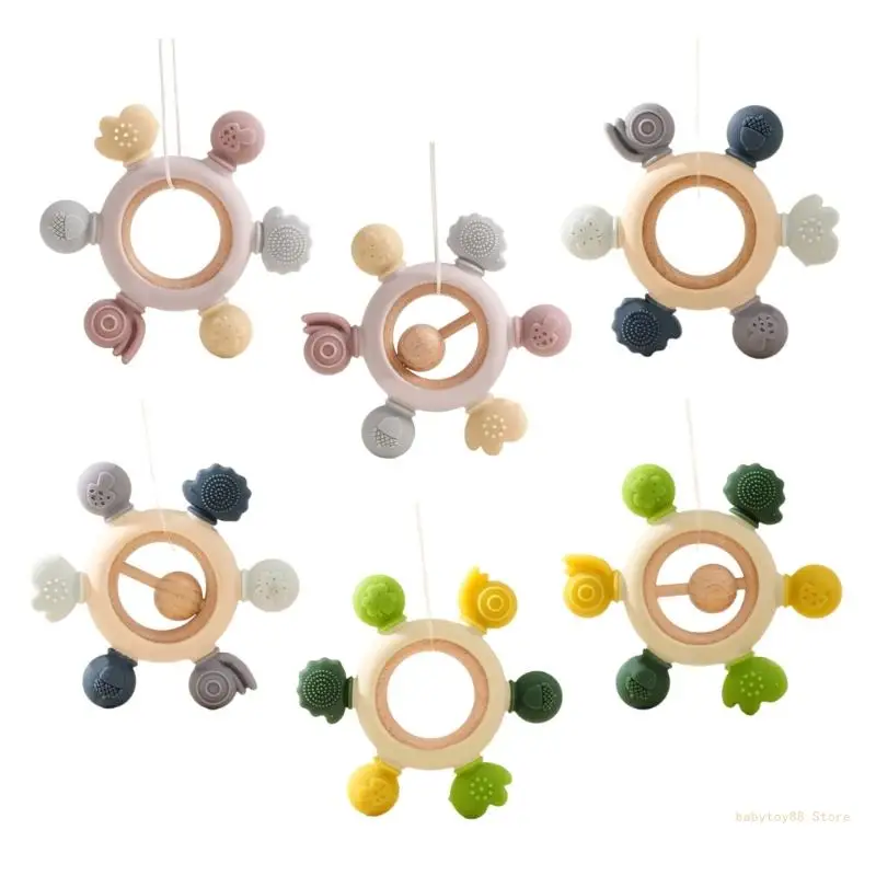 

Y4UD Baby Grip Teether Easy to Clean Baby Nursing Teething Teether Toy Silicone