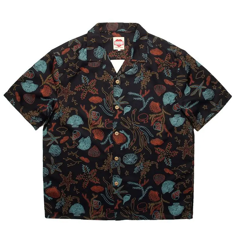 

Vintage Men's Floral Black Color Short Sleeve Summer T-shirt Top