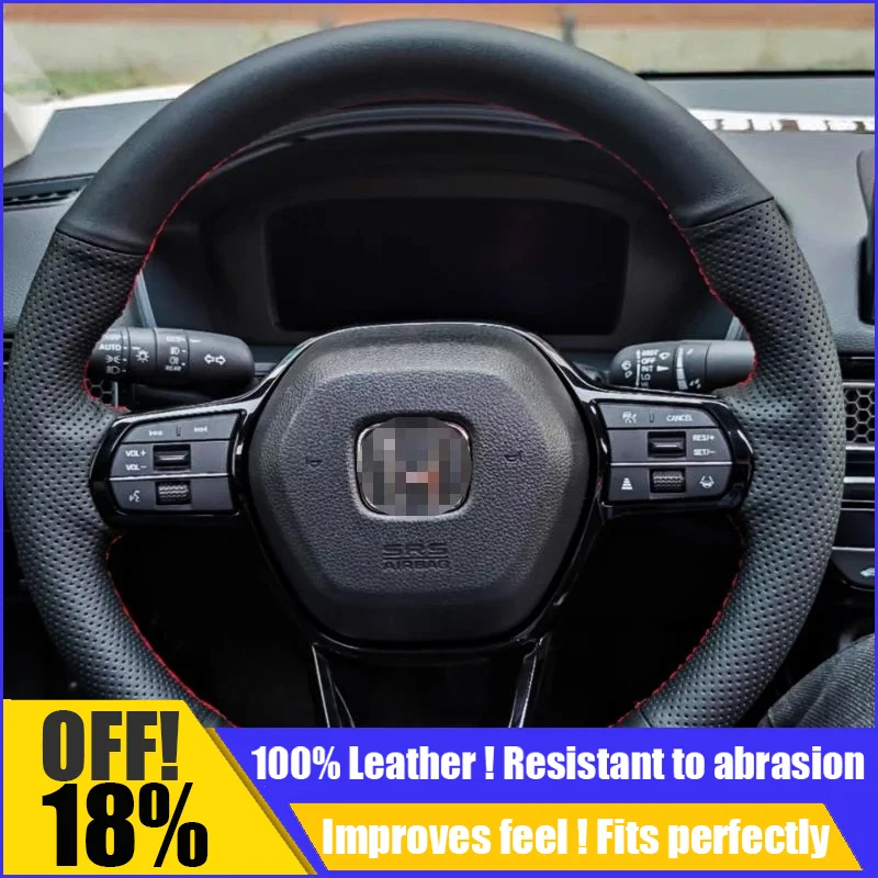 

Кожаный чехол на руль автомобиля, подходит для Honda Accord 11th Civic 11th XI, пошив на заказ, «сделай сам», аксессуары для интерьера автомобиля