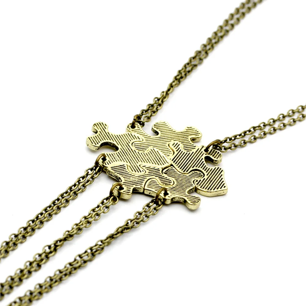 5 pcs/Set Best Friend Necklace Creative Pentagram Pendant Alloy Accessories, Friendship Necklace For Men And Women 6
