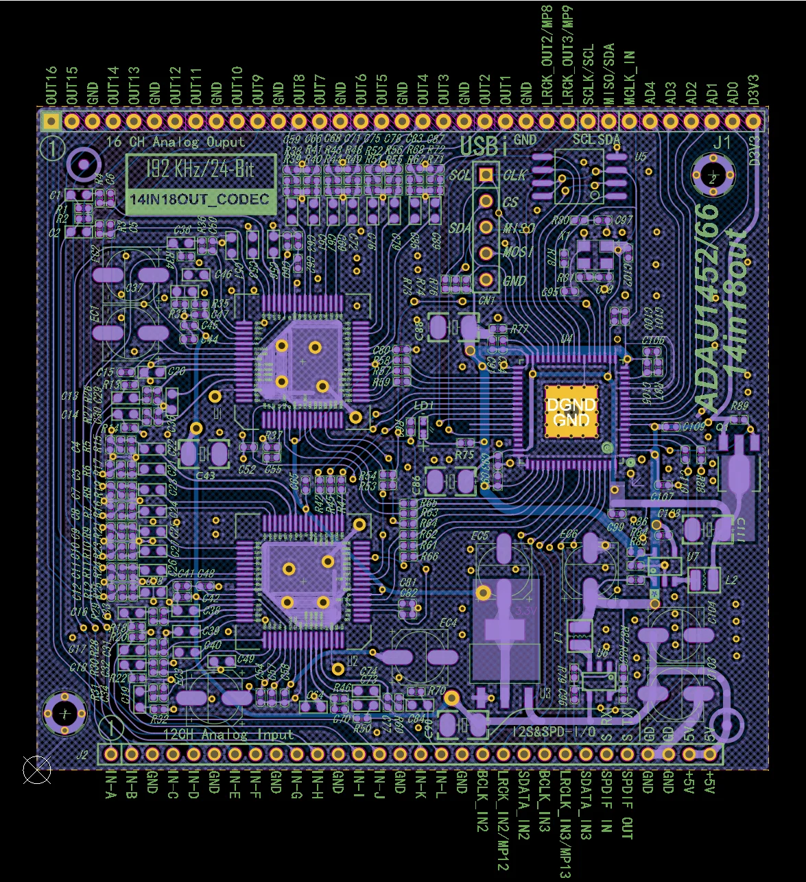 Description Picture 6 of itemProfessional Grade ADAU1466/1452 SigmaDSP 14 In 18 Out Audio Codec Processor Operational Amplifier Chip SFDIF MasterDevelopment