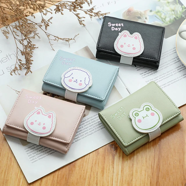 PU Leather Girls Wallet Cute Cartoon Zipper Card Holder Mini Clutch Wallet  Key Chain Coin Purse Kids Gifts Stationary - AliExpress